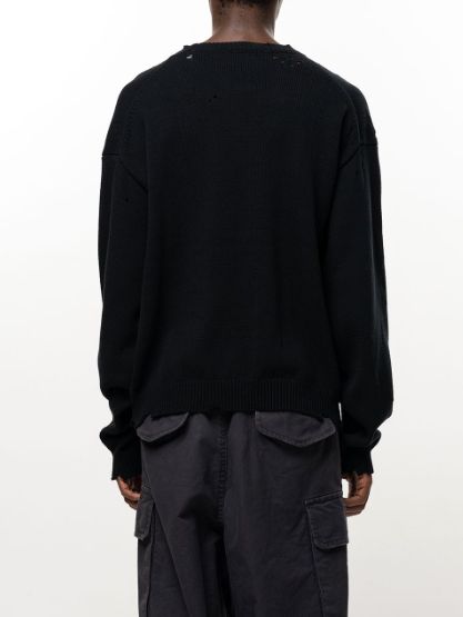 ドント タグ ミー ジャカード ニット セーター - Don't Tag Me Jacquard Knit Sweater (BLACK)