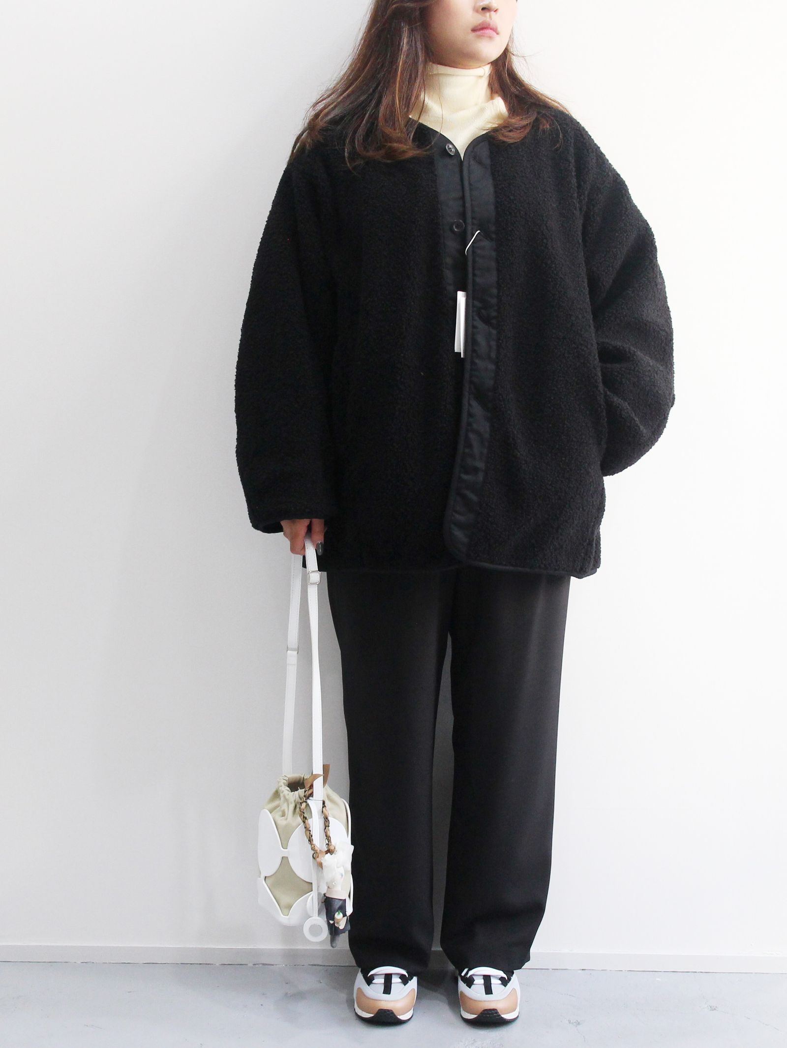 CLANE - リバーシブル ボア ジャケット - REVERSIBLE BOA JACKET - BLACK | ADDICT WEB SHOP