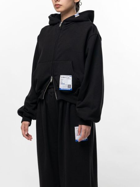 【レディース】 クロップドジップパーカー - ZIP PARKA (BLACK)