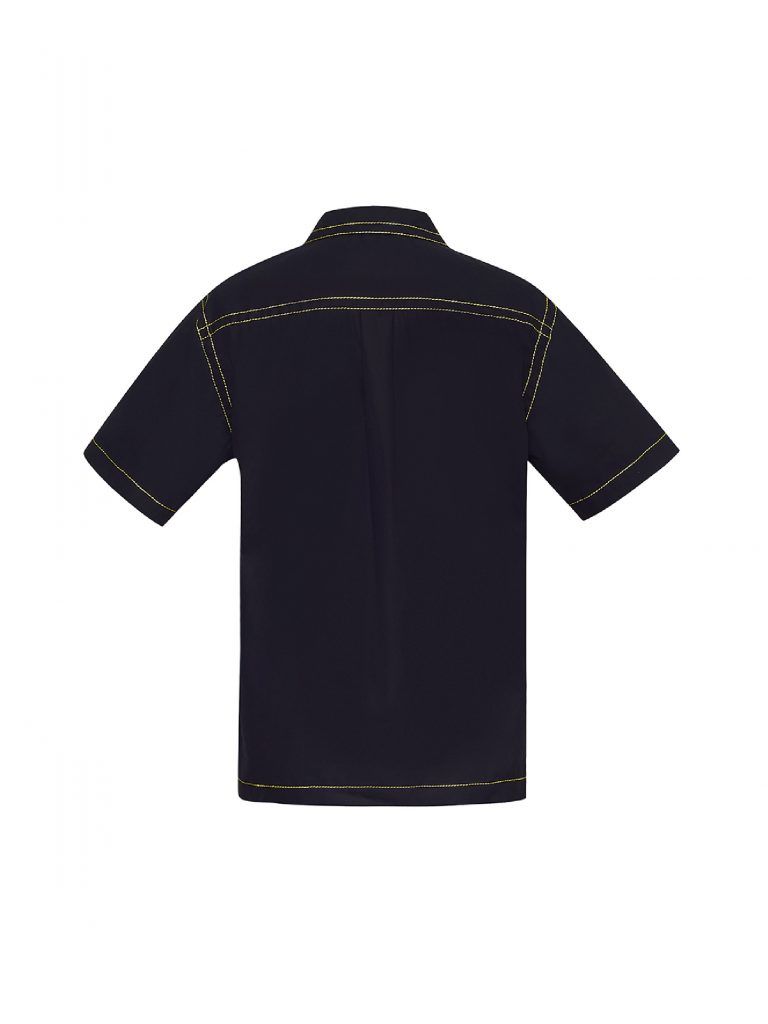 コントラストステッチシャツ - CONTRAST STICH SHORTSLEEVE SHIRT BLACK