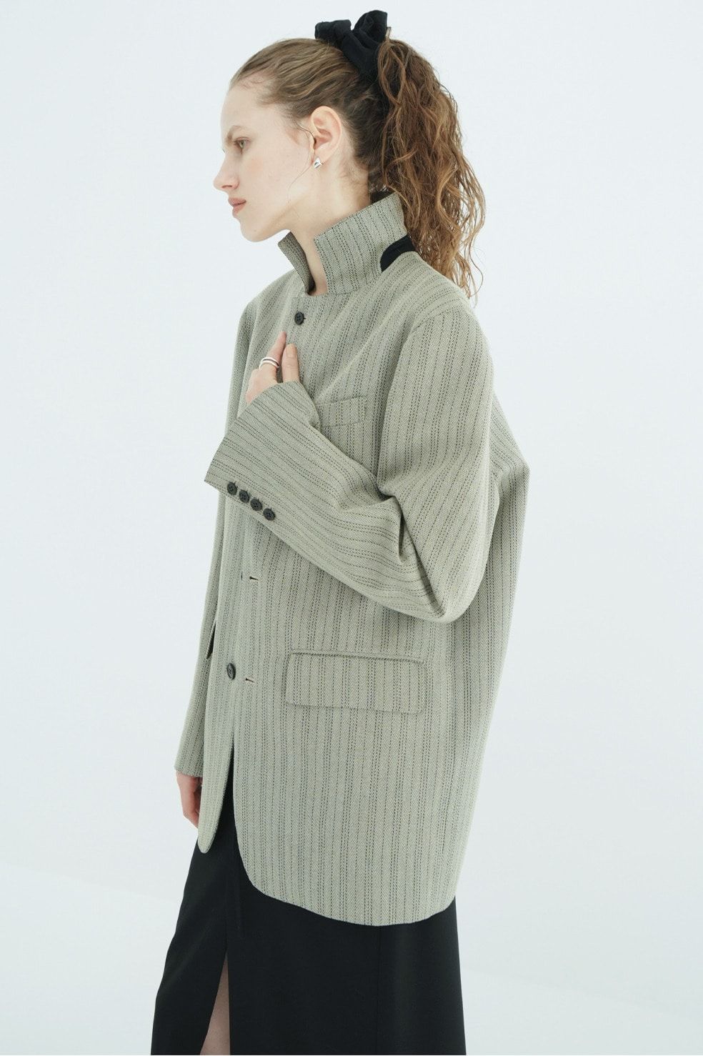 ヘリンボーン柄 テーラードジャケット - HERRINGBONE TAILORED JACKET (MIX)