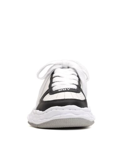 オリジナルソールスニーカー "WAYNE" OG Sole LEATHER Low-top Sneaker - BLACK×WHITE