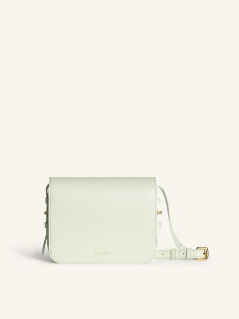EDIE バッグ - スムースレザー2WAYショルダーバッグ / Leather bag aloe green
