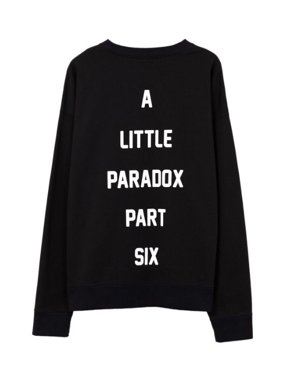 キャットプリントスウェットシャツ - Cat Printed Sweatshirt (BLACK)
