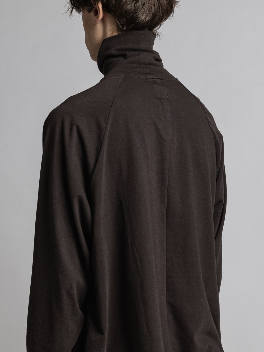 タートルネックカッソー - 40/- soft jersey Turtle necked T DARK BROWN