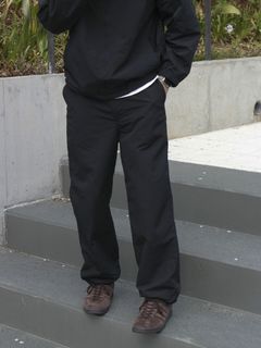 ナイロン トラック パンツ - NYLON TRACK PANTS - BLACK