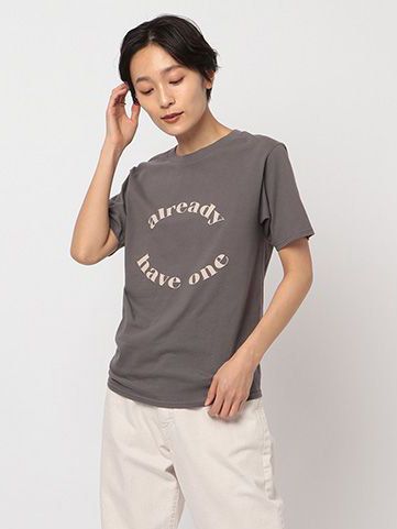 新品！ETRETOKYOエトレトウキョウ ラウンドネックTシャツ グレー ETRE TOKYO - サークルロゴTee - BEIGE | ADDICT WEB SHOP