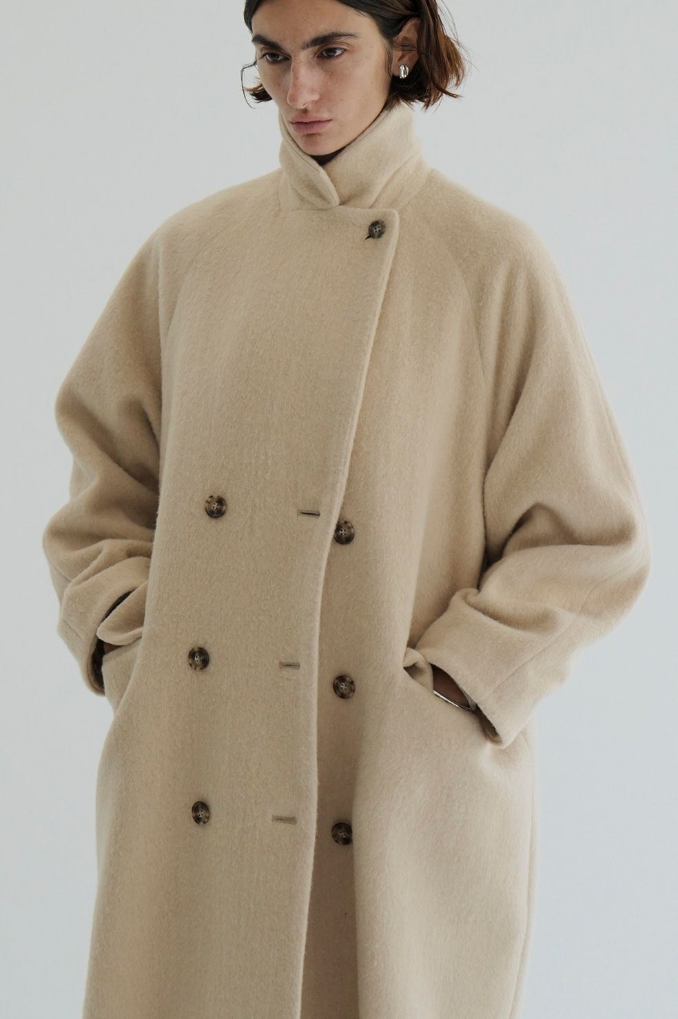 CLANE - ダブルウール ロングコート - DOUBLE WOOL LONG COAT - IVORY | ADDICT WEB SHOP