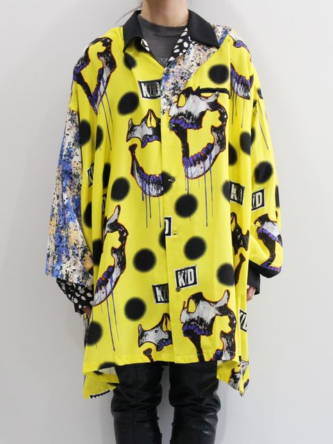 KIDILL 23SS GATHERED SHIRT TEXTILE 留まっ DESIGN BY MAYA SHIBASAKI 