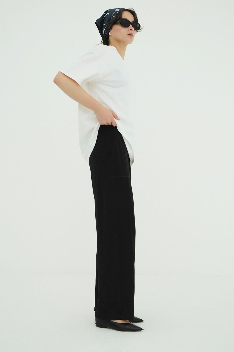 ジャージーパンツ - BRIGHT JERSEY PANTS (BLACK)