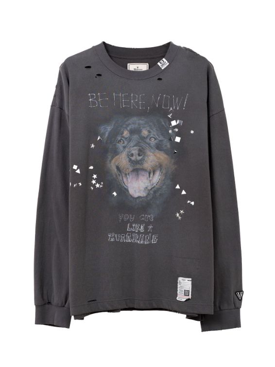 エンベリッシュディストレス カットソー - EMBELLISHDISTRESS LT  BLACK