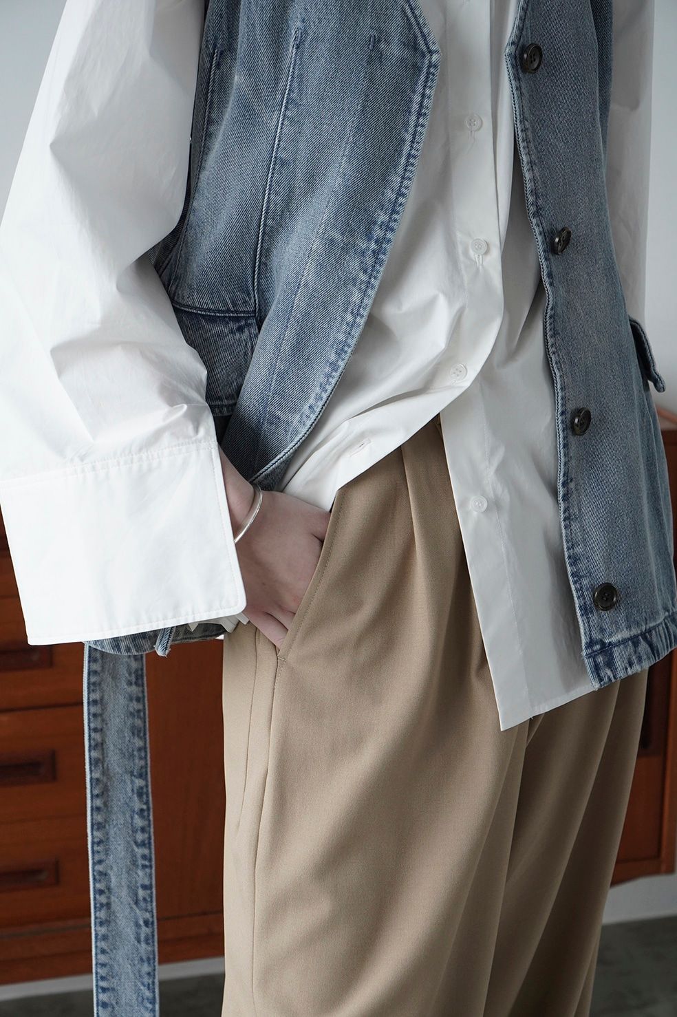 【22AW】 ベーシックタックパンツ -  BASIC TUCK PANTS - BEIGE
