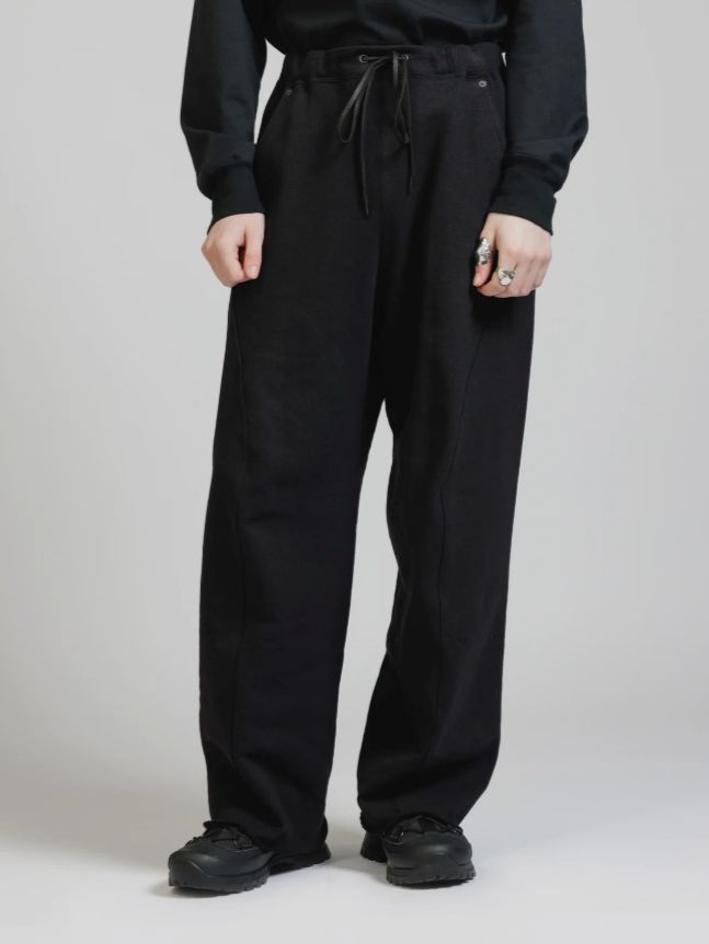 スウェット ワイドパンツ - HEAVY WEIGHT SWEAT WIDE PANTS (BLACK)