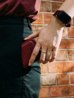 アップルウォッチストラップ - APPLE WATCH FOX STRAP WINE LESS - 42/44/45mm 対応
