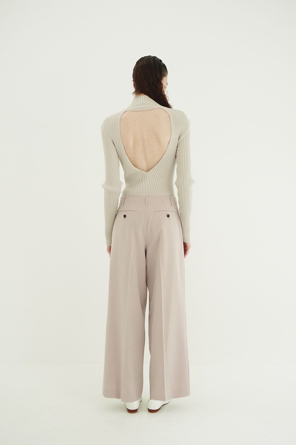 ローウエストタックルーズスラックス -  LOW WAIST TUCKED LOOSE SLACKS(PURPLE)