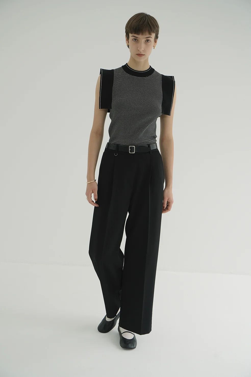 CLANEクラネ　スクエアスリーブニットトップス CLANE - スクエアスリーブ ニットトップス - SQUARE SLEEVE KNIT