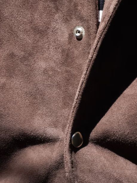 ゴートレザースウェードブルゾン - SUEDE BOMBER JACEKT (BROWN)