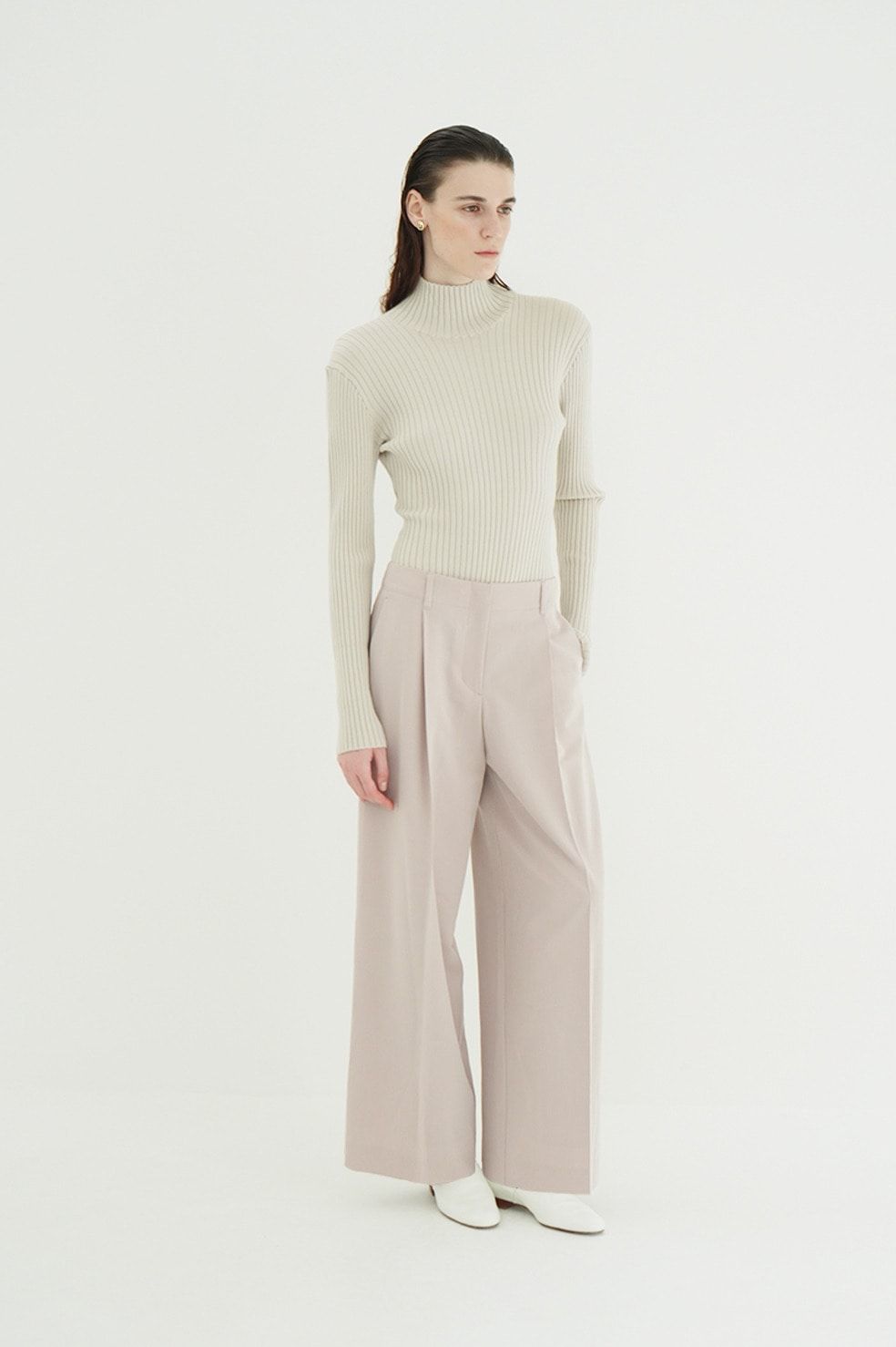 ローウエストタックルーズスラックス -  LOW WAIST TUCKED LOOSE SLACKS(PURPLE)
