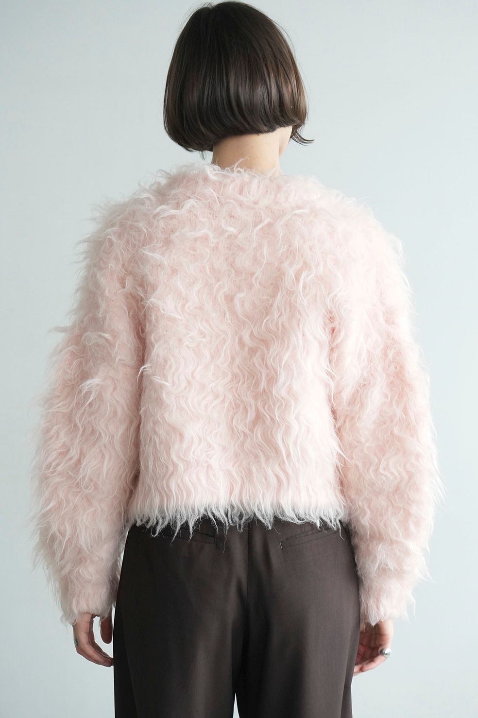 CLANE - シャギ― ショートカーディガン - SHAGGY SHORT KNIT CARDIGAN - PINK | ADDICT WEB  SHOP