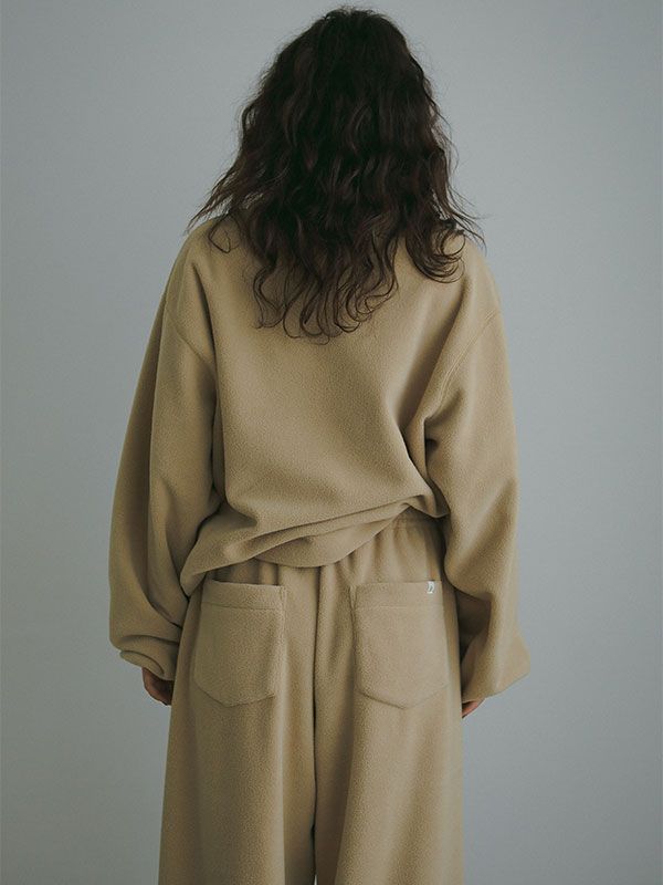 ドロストヘムエコフリースハーフジッププルオーバー - BEIGE