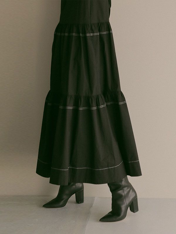 ETRE TOKYO ワンピース ETRE TOKYO - タイプライターシャツワンピース - BLACK | ADDICT