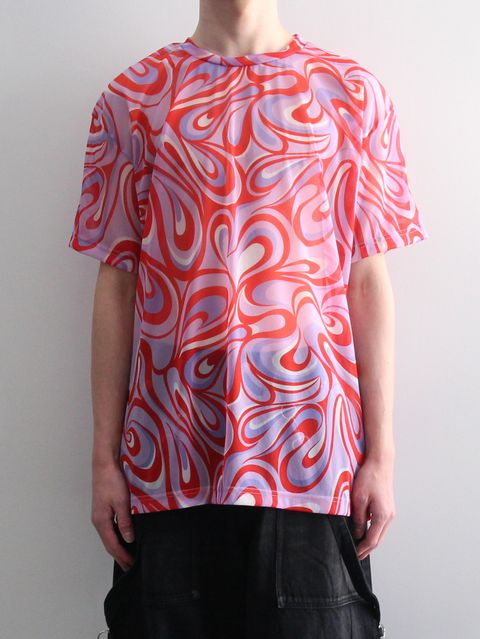 総柄プリントTシャツ  - SHORT SLEEVE POLY TEE - TEXTILE DESIGN BY TOM TOSSEYN