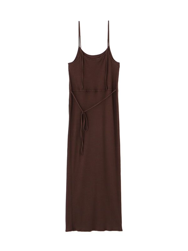 マルチウェイカットロングスカート - BROWN