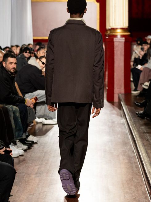 スイッチ フロント テーラードジャケット - Switch Front Tailored Jacket (BROWN)