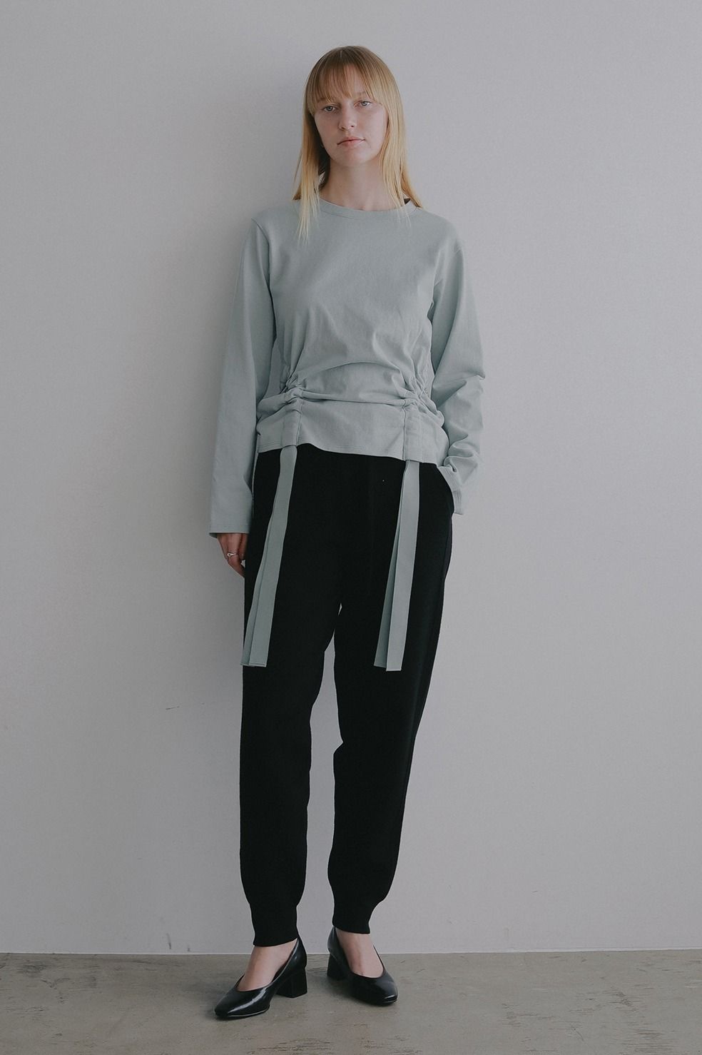 サイドリボントップス - SIDE RIBBON CUT TOPS (MINT)