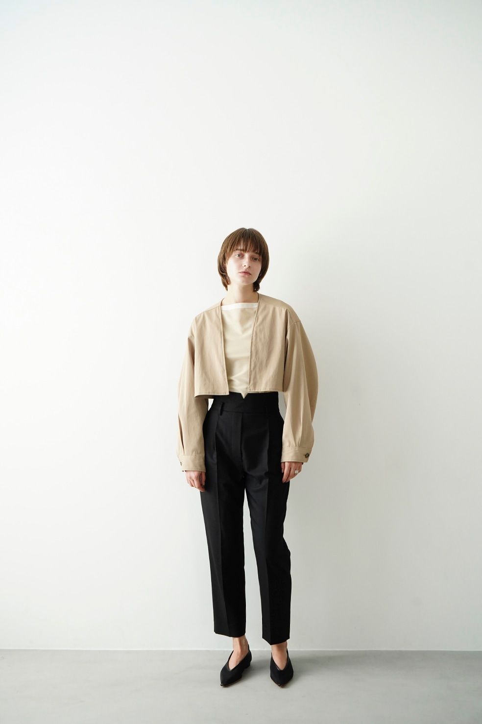 CLANE - ハイ ウエスト テーパード パンツ - HIGH WAIST TAPERED