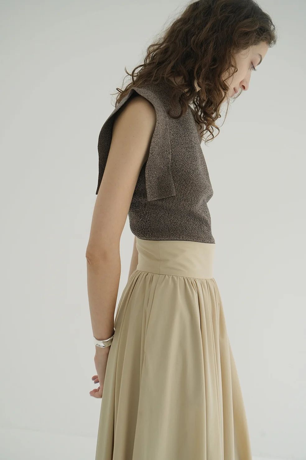 CLANE - スクエアスリーブニットトップス | SQUARE SLEEVE KNIT