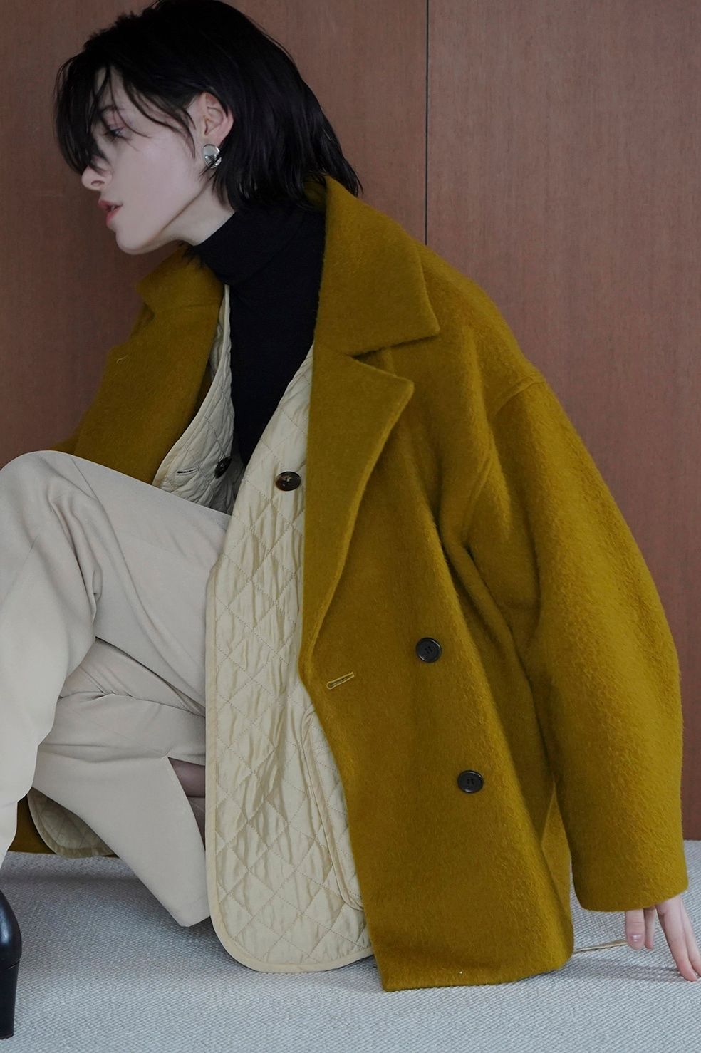 クラネ 22AW OVER LINE DOUBLE COAT チェスターコート