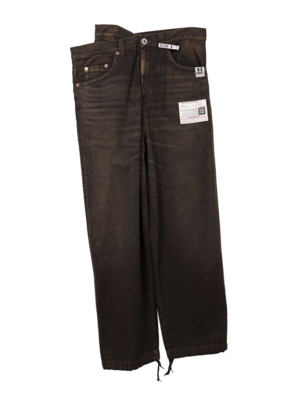 ヒュージーレイヤードデニムパンツ - Huge Layered Denim Pants BLACK