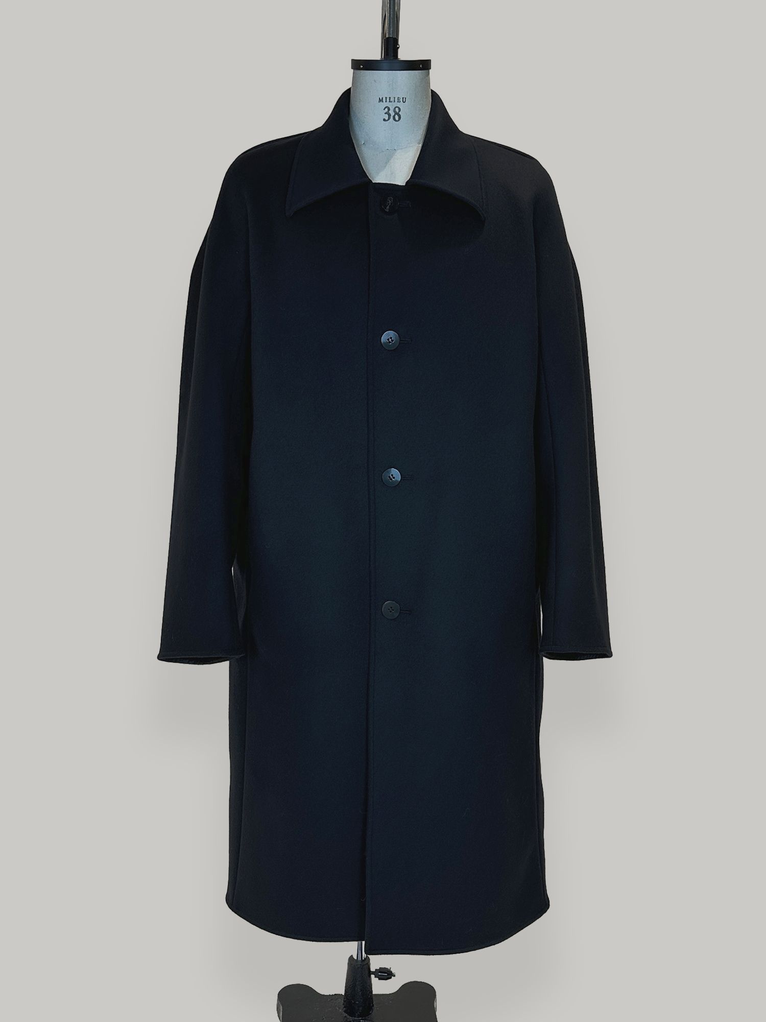 ビーバーウール ステンカラーコート | SOUTIEN COLLAR OVERCOAT IN DOUBLE FACE BEAVER