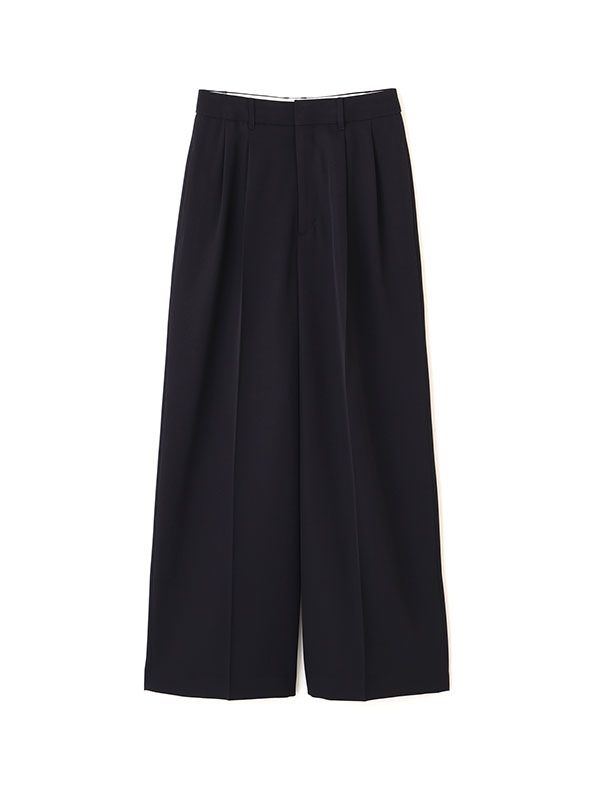 SANTEセンタークリースセミワイドパンツ (BLACK)