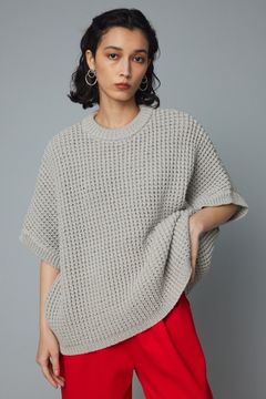スクエアー ビッグ トップス  - Square big tops - GREY