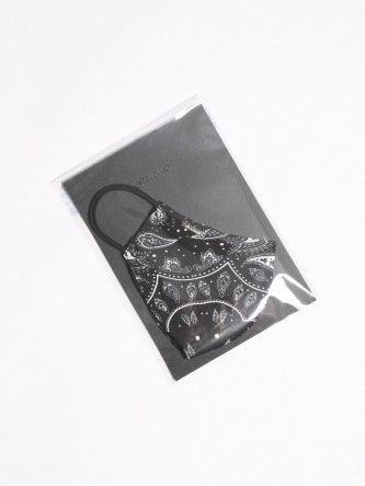 バンダナプリントフェイスマスク - Bandanna Print Face Mask BLACK