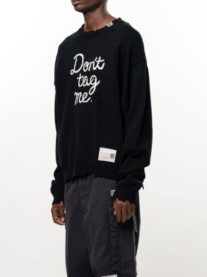 ドント タグ ミー ジャカード ニット セーター - Don't Tag Me Jacquard Knit Sweater (BLACK)