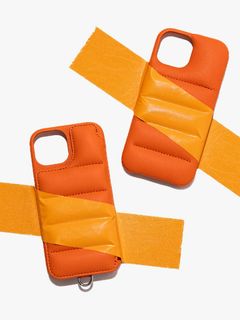 【BALLON バロン】 手帳型 レザー ケース / iPhone 14～17シリーズ対応  (オレンジ）