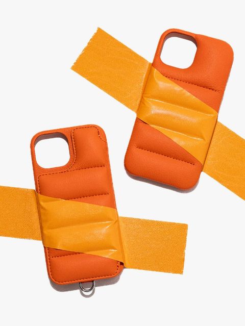 【BALLON バロン】 手帳型 レザー ケース / iPhone 14～17シリーズ対応  (オレンジ）