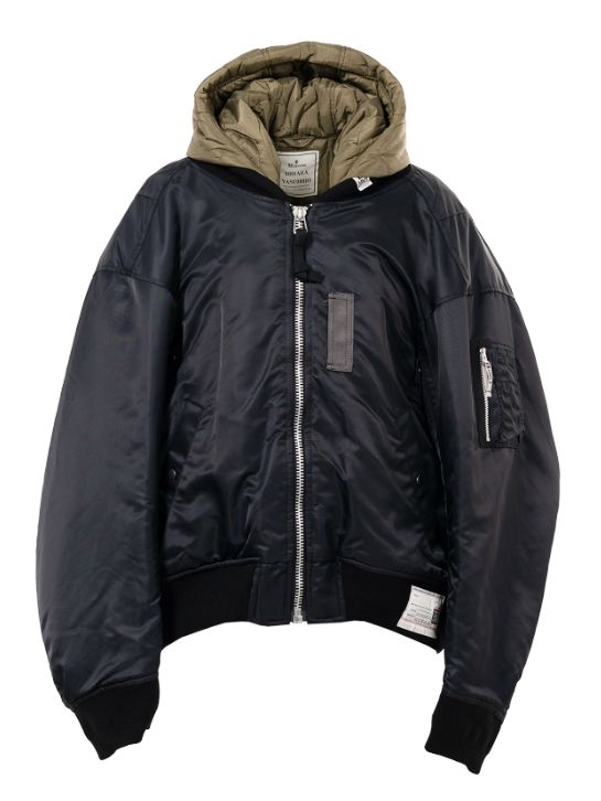 エクステンデッド プラケット フード フライト ジャケット | Extended Placket Hood Flight Jacket