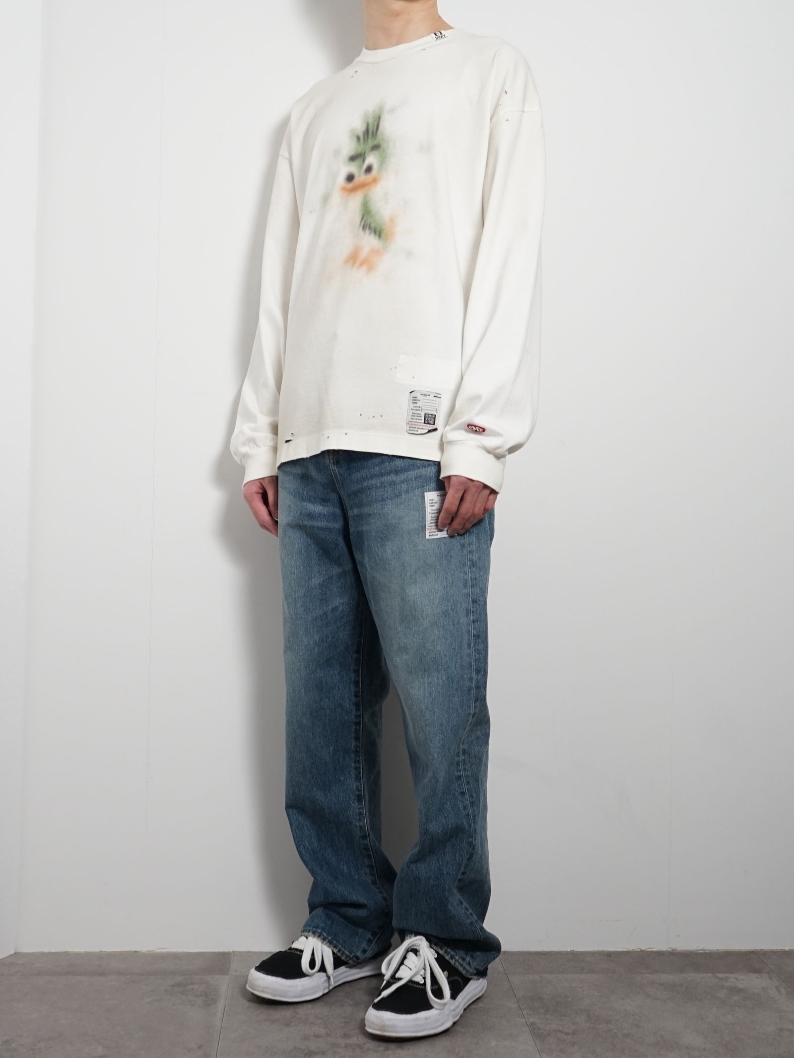 ロングスリーブプリント カットソー - LEON PT DR LS TEE - WHITE