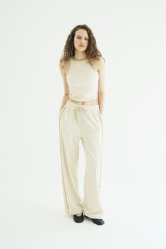 パイルセットアップ - PILE CONTRAST LINE SET UP (IVORY)