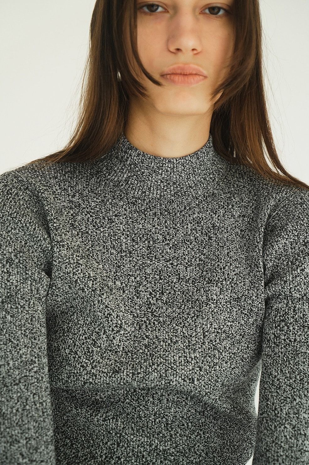 ハイネックリブニット	｜ H/N RIB KNIT TOPS (MIX)