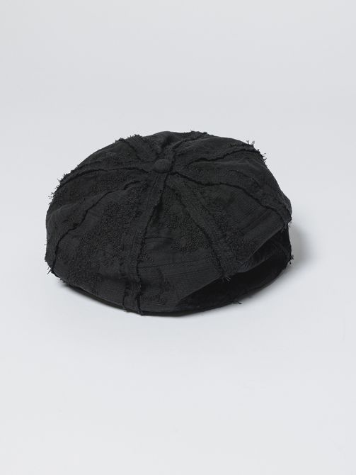 刺繍ストライプキャスケット (A-BLACK)