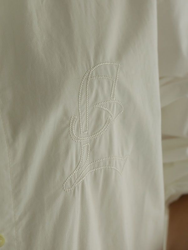 エンブロイダリーシャツ - WHITE