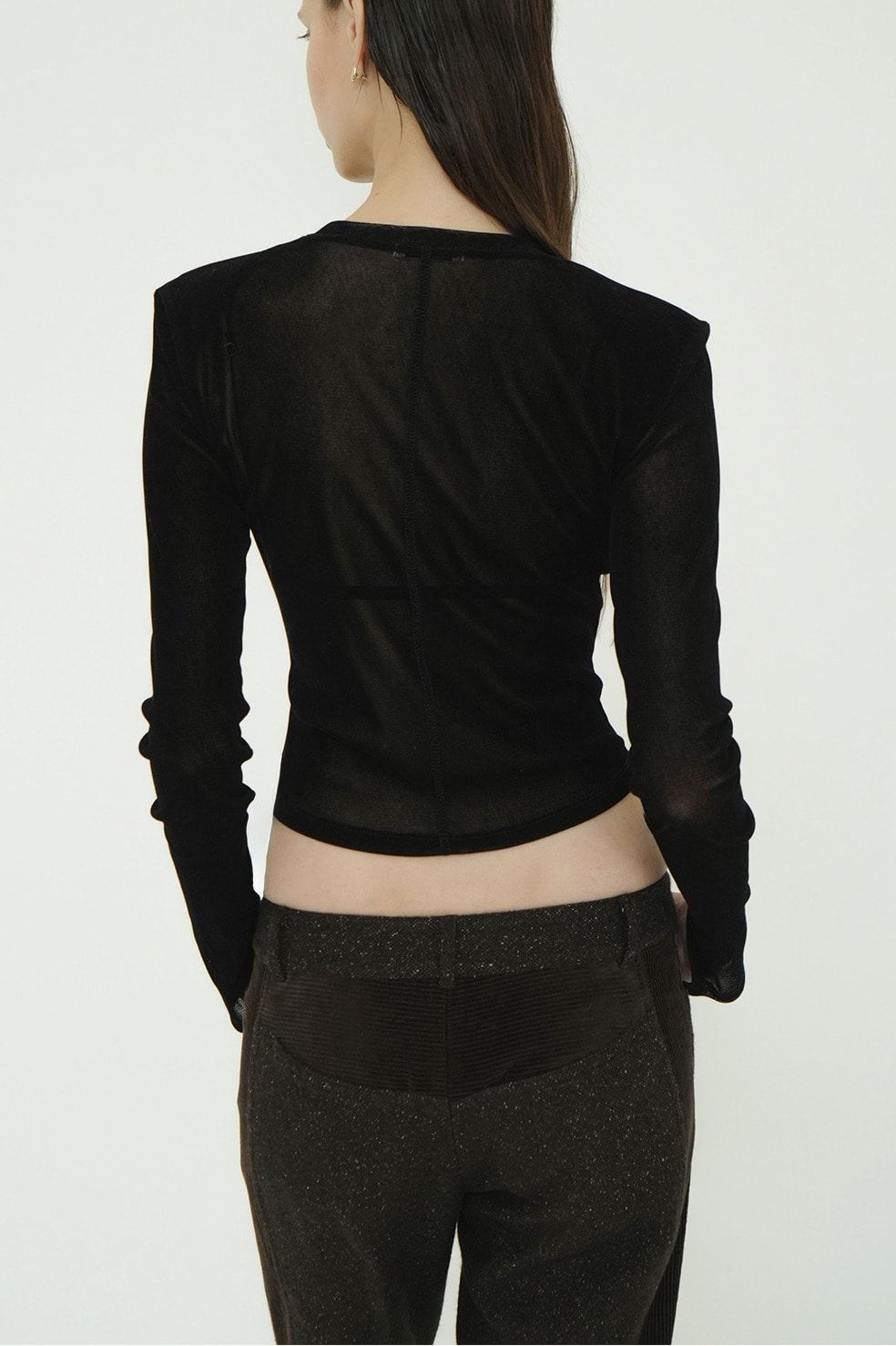 チュールフロッキーコンパクト トップス - FLOCKY FORM TIGHT TOPS (BLACK)