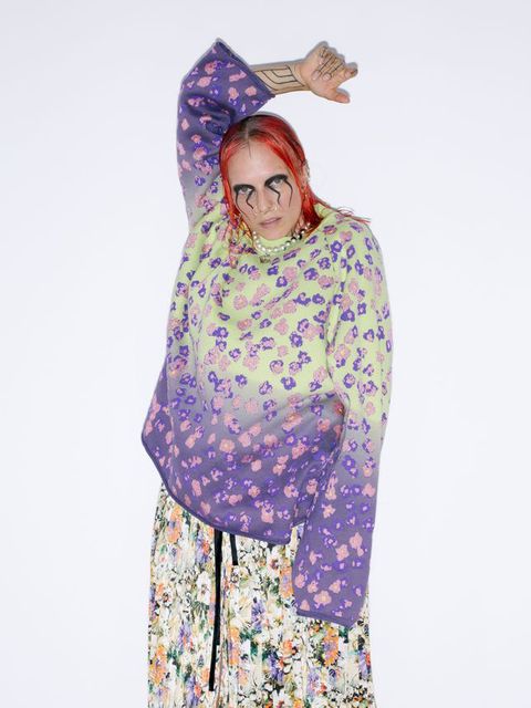 プルオーバーニット  - PULLOVER KNIT - COLLABORATION WITH rurumu:PURPLE