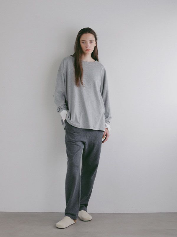 スリークラインカフスロンTee / カットソー (GREY)