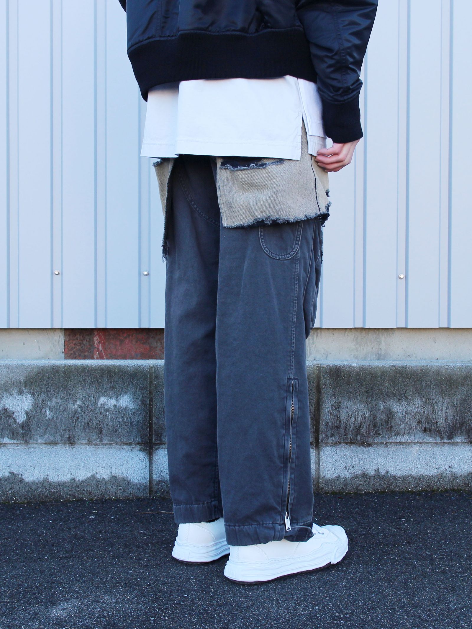 ハーフミリタリーデニムパンツ - Half Military Denim Pants BLACK